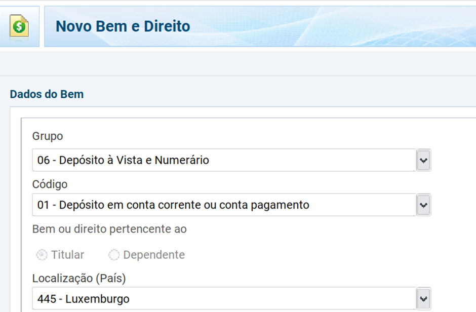 Bem e Direito - Conta no exterior